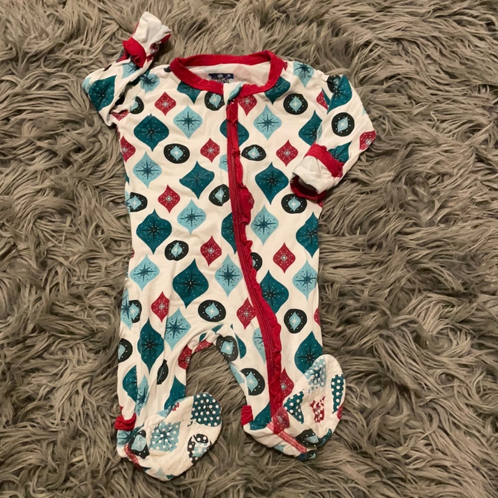 Kickee pants ornament pajamas 0-3M